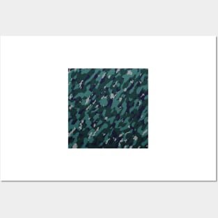 Camouflage - Teal Posters and Art